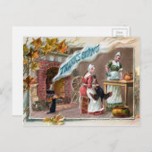 Vintage Thanksgiving Briefkaart (Voorkant / Achterkant)
