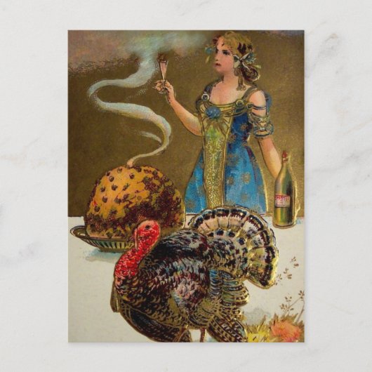 Vintage Thanksgiving Briefkaart (Voorkant)
