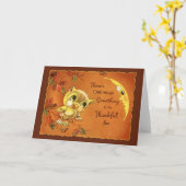 Vintage Thanksgiving Kaart (Gele Bloem)