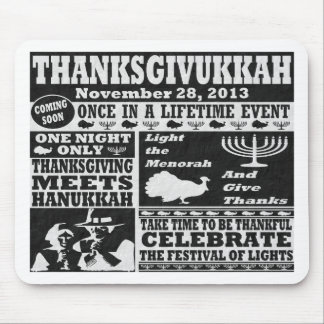 Vintage Thanksgivukkah Muismat