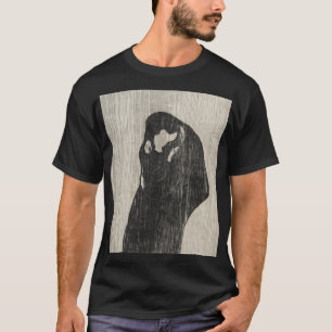 Vintage The Kiss IV door Edvard Munch Kunst Liefde T-shirt