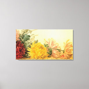 Vintage "The Study of Chrysanthemums" Canvas Afdruk