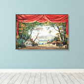 VINTAGE THEATRE BACKDROP BALLET GISELLE CANVAS (Insitu (Houten vloer))