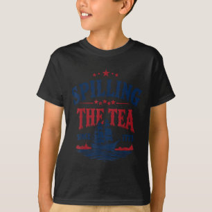 Vintage thee inschenken sinds 1773 4 juli Hoera T-shirt
