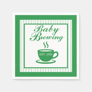 Vintage theekopje baby shower - Vintage Groen Servet