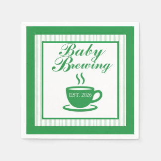 Vintage theekopje baby shower - Vintage Groen Servet