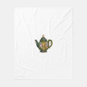 Vintage theepot botanische elegantie deken
