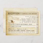 vintage ticket ontvangst kaart (Voorkant / Achterkant)