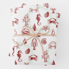 Vintage Tidepool | kerstcadeaubonade Inpakpapier Vel