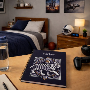 Vintage Tiger Navyblauw Notitieboek
