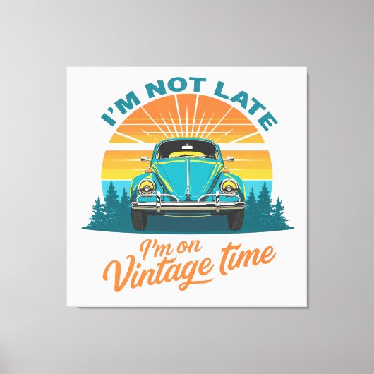 Vintage Time Ride Canvas Afdruk (Voorkant)
