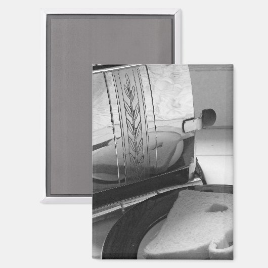 Vintage Toaster Kitchen Art Fridge Magnet (Recto/Verso)