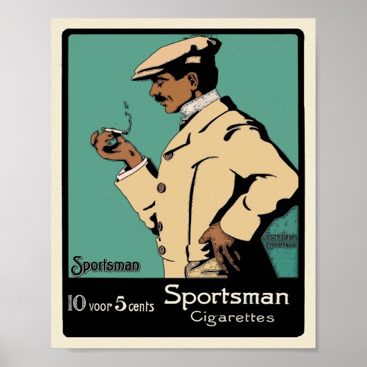 Vintage Tobacco Poster - Sportsman Cigarettes (Devant)