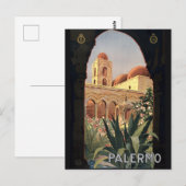 Vintage toerisme Palermo Sicilië Briefkaart (Voorkant / Achterkant)