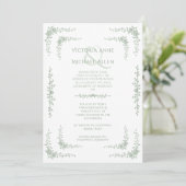 Vintage Toile Français Élégant Mariage Invitation (Debout devant)