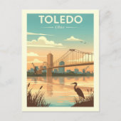 Vintage Toledo Ohio Briefkaart (Voorkant)