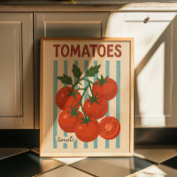 Vintage Tomaat Muur Kunstprint | Botanische Keuken
