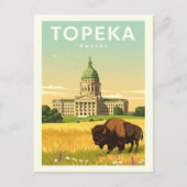 Vintage Topeka Kansas Briefkaart (Voorkant)
