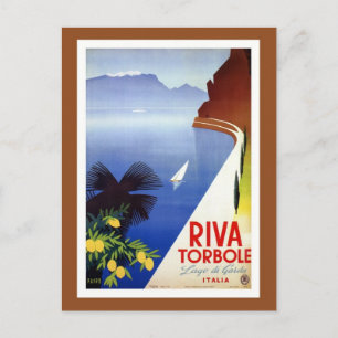 Vintage Torbole Riva Lake Garda Italiaans Briefkaart
