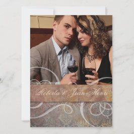 Vintage Toscaanse Italiaanse Elegantie Save the Da Kaart