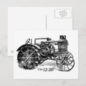 Vintage tractorBriefkaart Briefkaart (Voorkant / Achterkant)