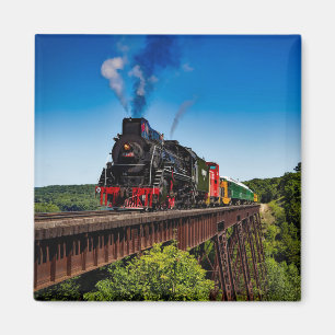 Vintage Train Bridge foto Magneet