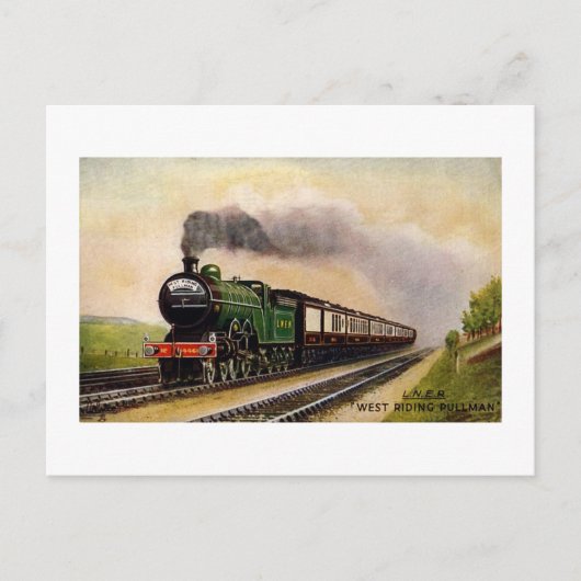 Vintage-Train-West Riding Pullman Briefkaart (Voorkant)