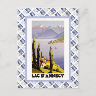 Vintage Traject poster, Lac d'Annecy Briefkaart