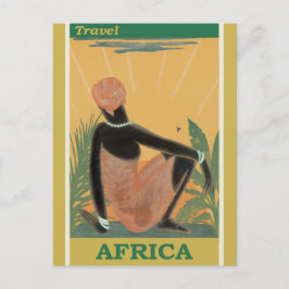 Vintage Travel Africa Retro Tourism Briefkaart