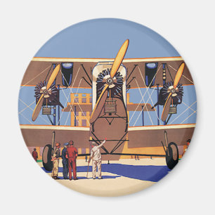 Vintage Travel and Transportvliegtuig Magneet