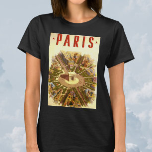 Vintage Travel, Arc de Triomphe Paris Frankrijk T-shirt