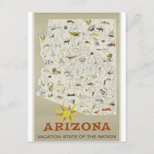 Vintage Travel Arizona Briefkaart
