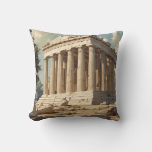 Vintage Travel Athens Griekenland Parthenon Temple Kussen