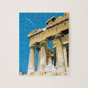 Vintage Travel Athens Griekenland Parthenon Temple Legpuzzel