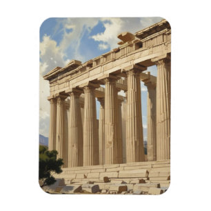 Vintage Travel Athens Griekenland Parthenon Temple Magneet