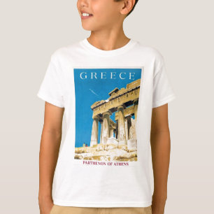 Vintage Travel Athens Griekenland Parthenon Temple T-shirt