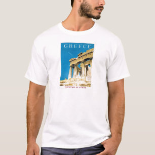 Vintage Travel Athens Griekenland Parthenon Temple T-shirt