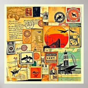 Vintage Travel Briefkaart Art Poster