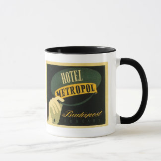 Vintage Travel Budapest Hongarije Hotel Label Art Mok
