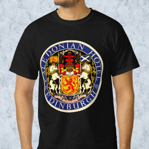 Vintage Travel Caledonian Hotel Edinburgh Schotlan T-shirt
