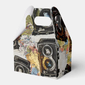 Vintage Travel Camera Patroon Bedankdoosjes (Achterkant)