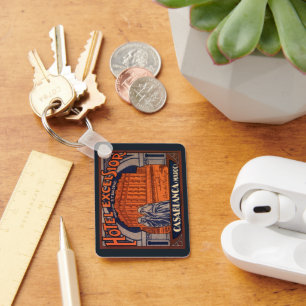 Vintage Travel, Casablanca in Marokko, Afrika Sleutelhanger