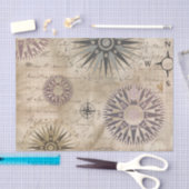 Vintage Travel Compass Tissuepapier (Craft)