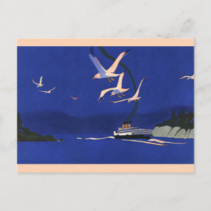 Vintage Travel, cruise Ship Vacation in Alaska Briefkaart