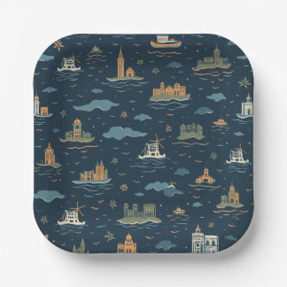 Vintage Travel Design Papieren Borden Bordje