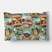 Vintage Travel Explorer Patroon Etui (Achterkant)