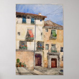 Vintage Travel Fine Art in Segovia Poster