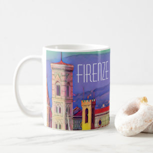 Vintage Travel Florence Firenze Italië Kerk Duomo Koffiemok