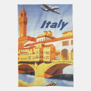 Vintage Travel Florence Firenze Italië Theedoek