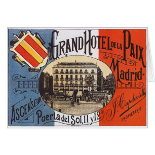 Vintage Travel, Grand Hotel Paix, Madrid, Spanje
